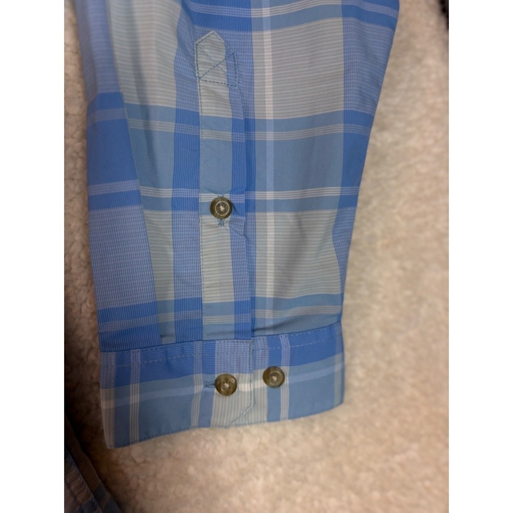 Patagonia Mens Blue Plaid Button-Up Long-Sleeve Shirt Xl - Picture 7 of 16
